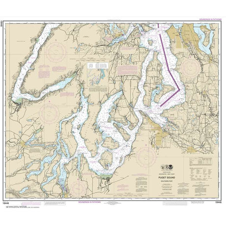 NOAA Chart 18448: Puget Sound-southern part - Life Raft Professionals
