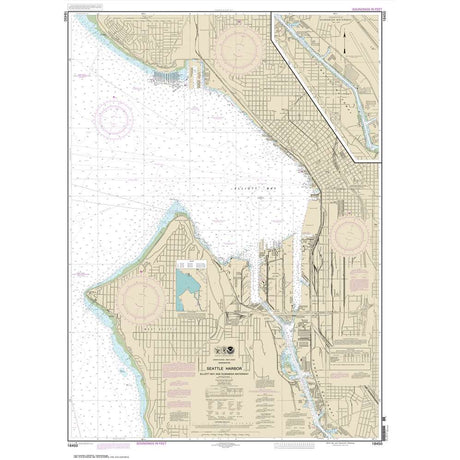 NOAA Chart 18450: Seattle Harbor: Elliott Bay and Duwamish Waterway - Life Raft Professionals