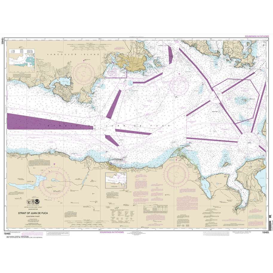 NOAA Chart 18465: Strait of Juan de Fuca-eastern part - Life Raft Professionals