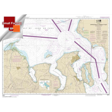 NOAA Chart 18471: Approaches to Admiralty Inlet Dungeness to Oak Bay - Life Raft Professionals