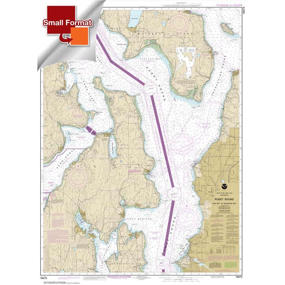 NOAA Chart 18473: Puget Sound-Oak Bay to Shilshole Bay - Life Raft Professionals