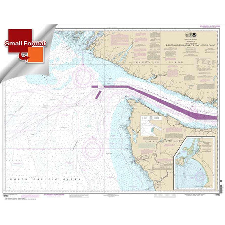 NOAA Chart 18480: Approaches to Strait of Juan de Fuca Destruction lsland to Amphitrite Point - Life Raft Professionals