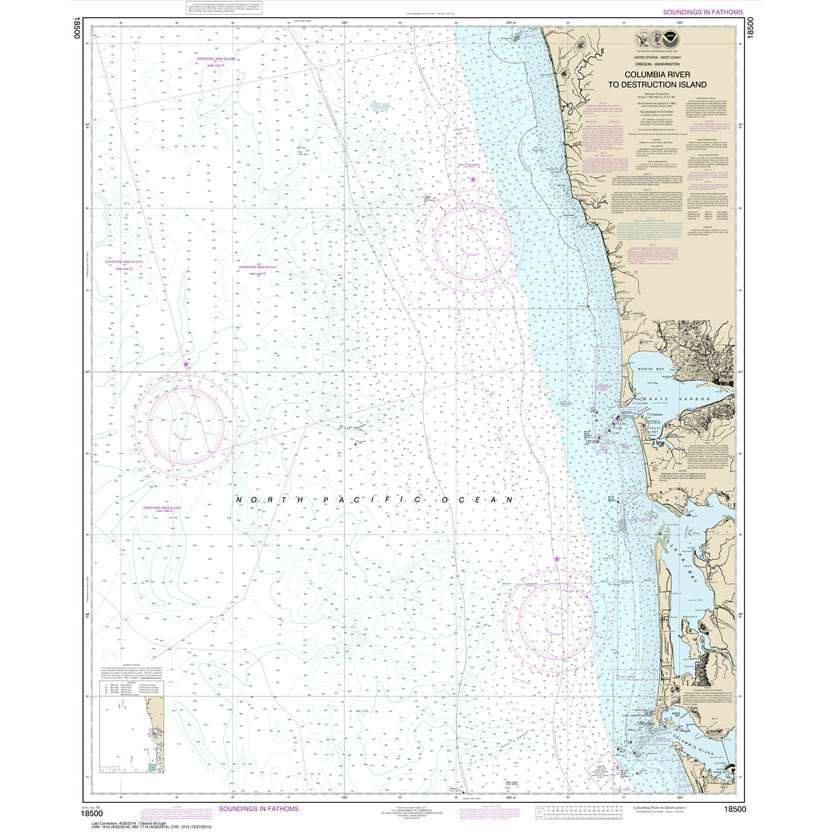 NOAA Chart 18500: Columbia River to Destruction Island - Life Raft Professionals