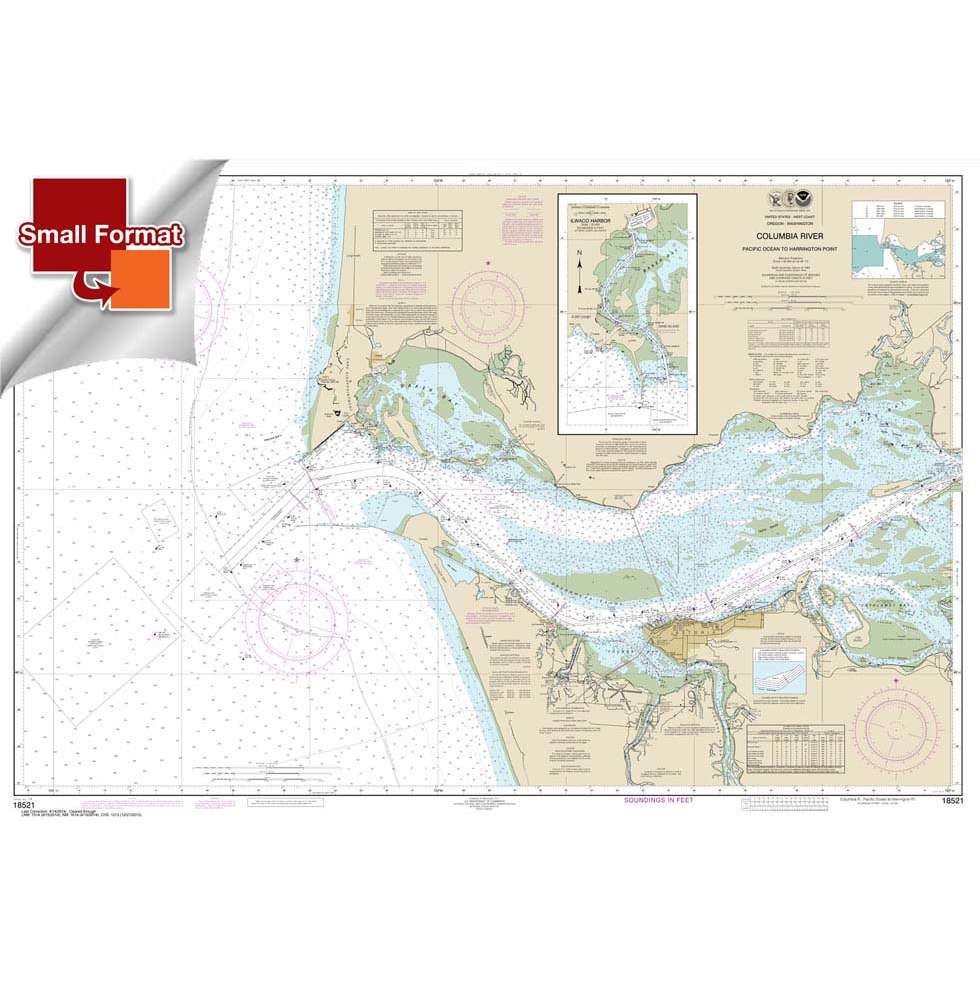 NOAA Chart 18521: Columbia River Pacific Ocean to Harrington Point; Ilwaco Harbor - Life Raft Professionals