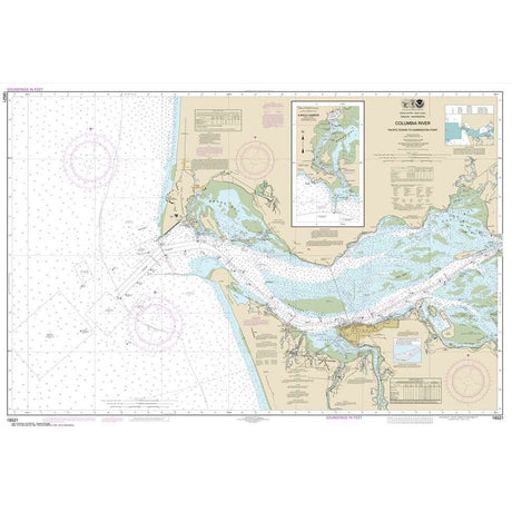 NOAA Chart 18521: Columbia River Pacific Ocean to Harrington Point; Ilwaco Harbor - Life Raft Professionals