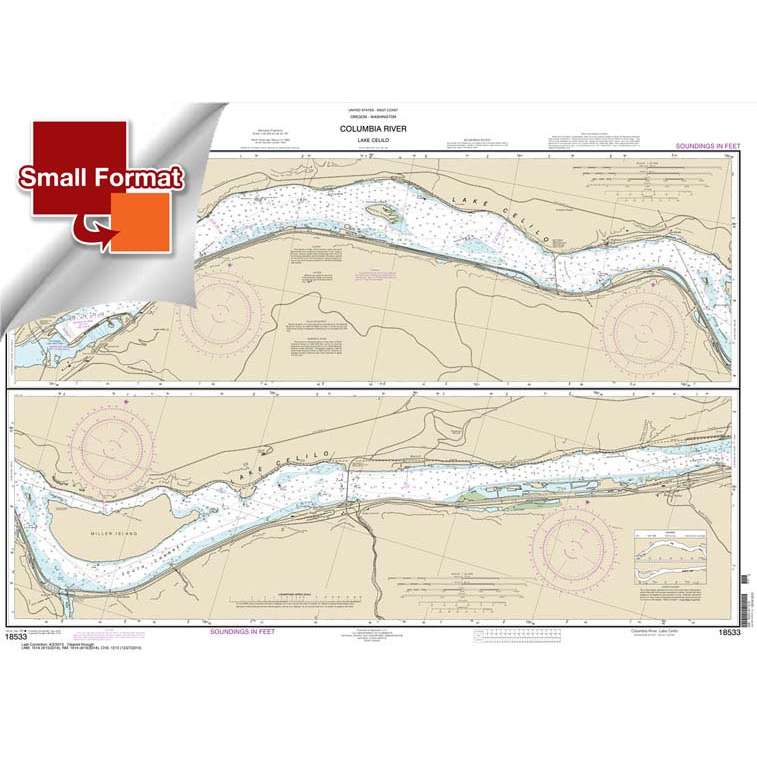 NOAA Chart 18533: Columbia River Lake Celilo - Life Raft Professionals