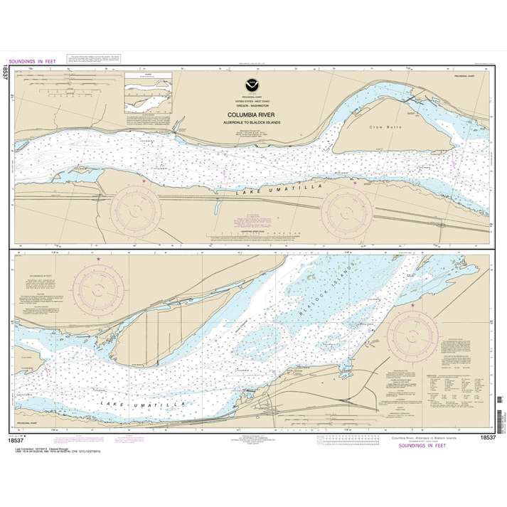NOAA Chart 18537: Columbia River Alderdale to Blalock Islands - Life Raft Professionals