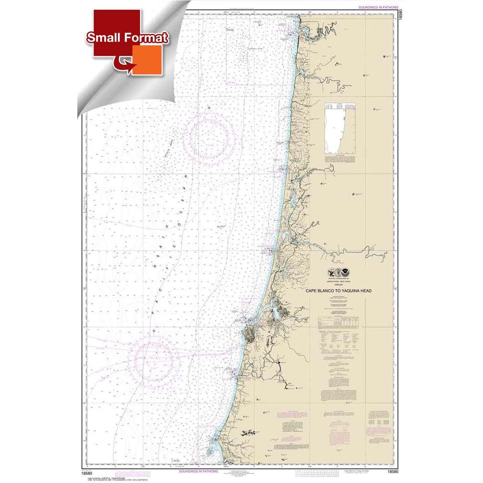 NOAA Chart 18580: Cape Blanco to Yaquina Head - Life Raft Professionals