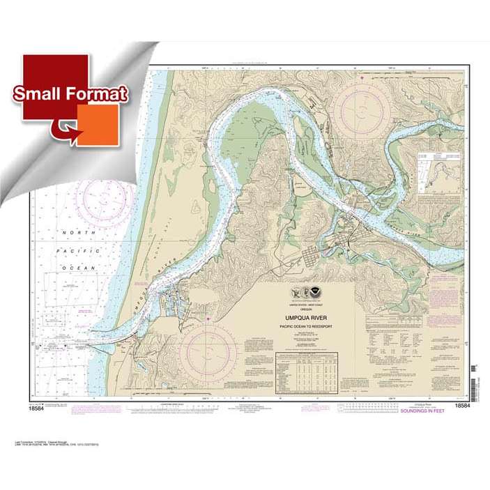 NOAA Chart 18584: Umpqua River Pacific Ocean to Reedsport - Life Raft Professionals