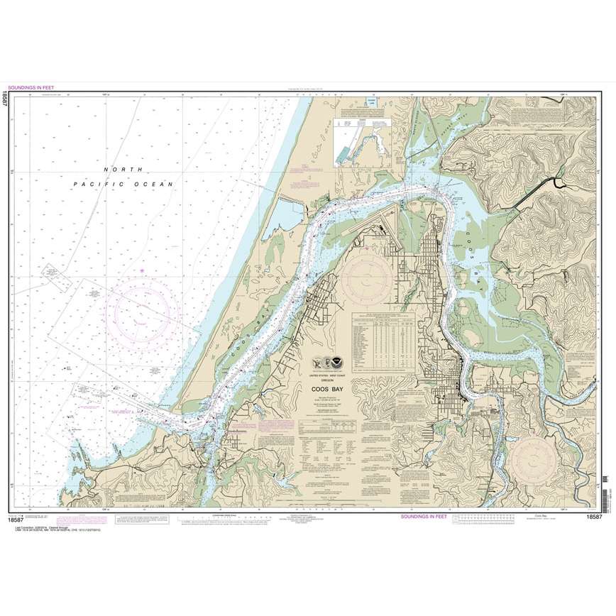 NOAA Chart 18587: Coos Bay - Life Raft Professionals