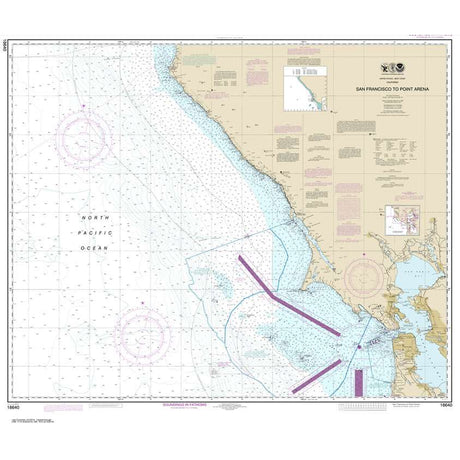 NOAA Chart 18640: San Francisco to Point Arena - Life Raft Professionals