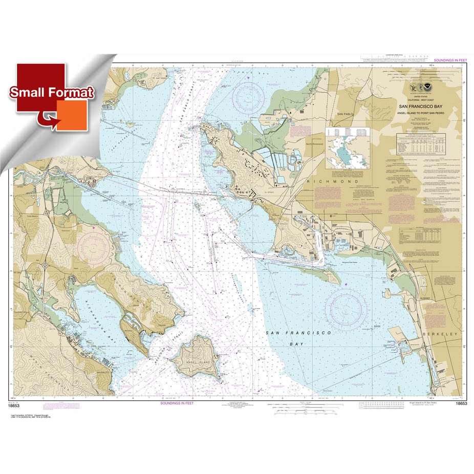 NOAA Chart 18653: San Francisco Bay-Angel Island to Point San Pedro - Life Raft Professionals