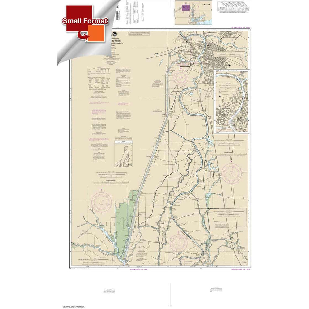 NOAA Chart 18662: Sacramento River Andrus Island to Sacramento - Life Raft Professionals