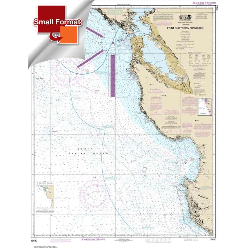 NOAA Chart 18680: Point Sur to San Francisco - Life Raft Professionals
