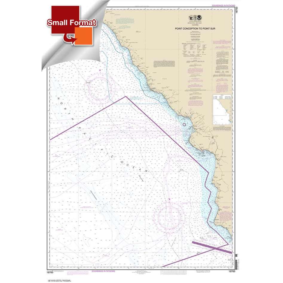 NOAA Chart 18700: Point Conception to Point Sur - Life Raft Professionals
