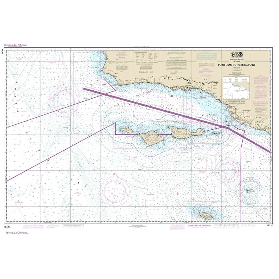 NOAA Chart 18720: Point Dume to Purisma Point - Life Raft Professionals