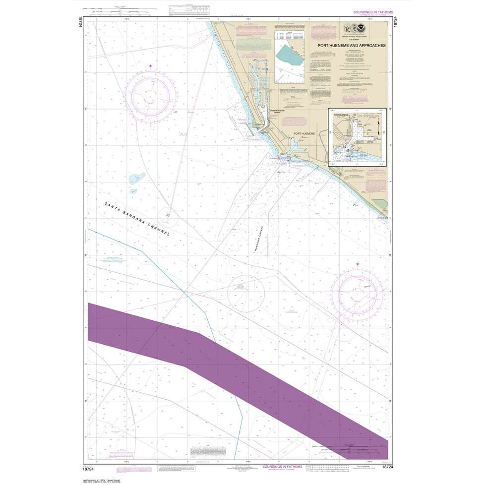 NOAA Chart 18724: Port Hueneme And Approaches; Port Hueneme - Life Raft Professionals
