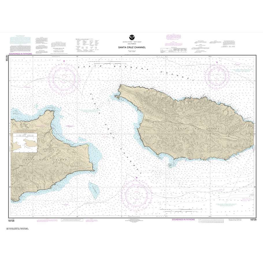 NOAA Chart 18728: Santa Cruz Channel - Life Raft Professionals