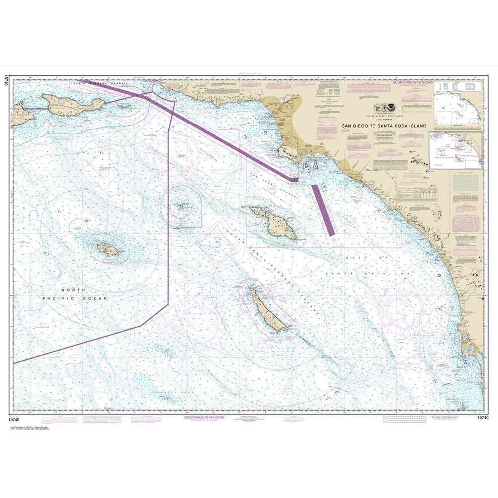 NOAA Chart 18740: San Diego to Santa Rosa Island - Life Raft Professionals