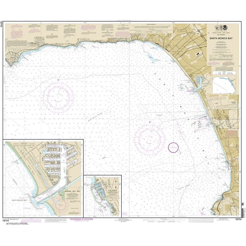 NOAA Chart 18744: Santa Monica Bay; King Harbor - Life Raft Professionals