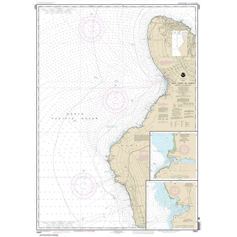 NOAA Chart 19327: West Coast of Hawai'i Cook Point to Upolu Point; Keauhou Bay; Honokohau Harbor - Life Raft Professionals