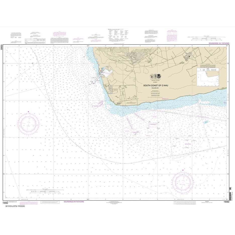 NOAA Chart 19362: South Coast of O'ahu Kalaeloa - Life Raft Professionals