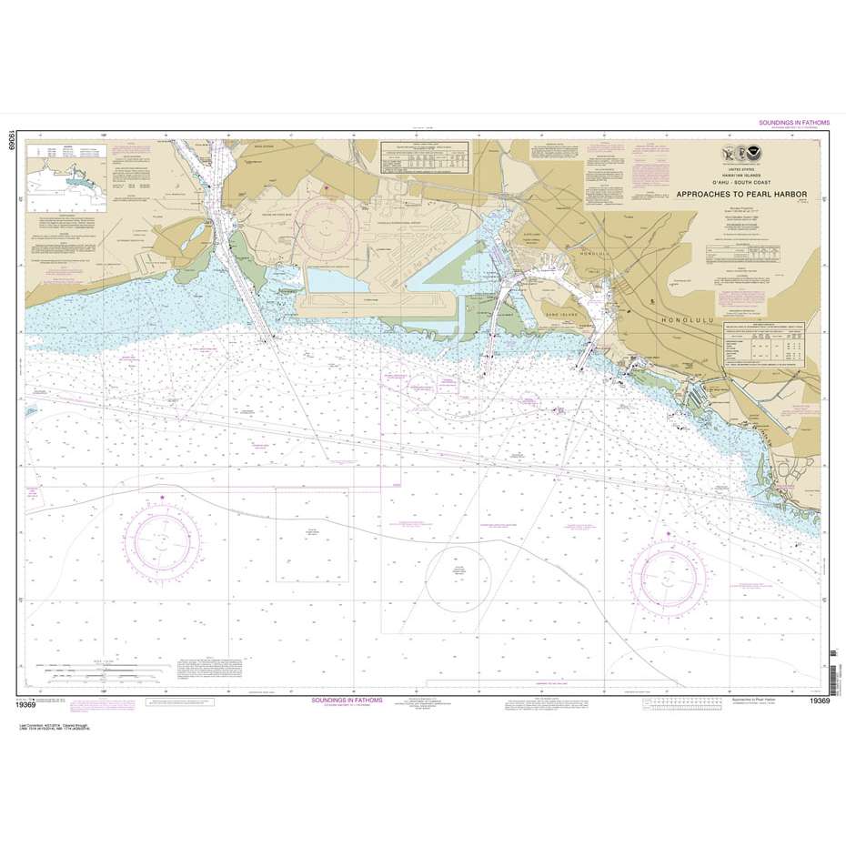 NOAA Chart 19369: O'ahu South Coast Approaches to Pearl Harbor - Life Raft Professionals