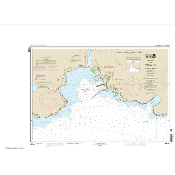 NOAA Chart 19382: Port Allen Island of Kaua'i - Life Raft Professionals
