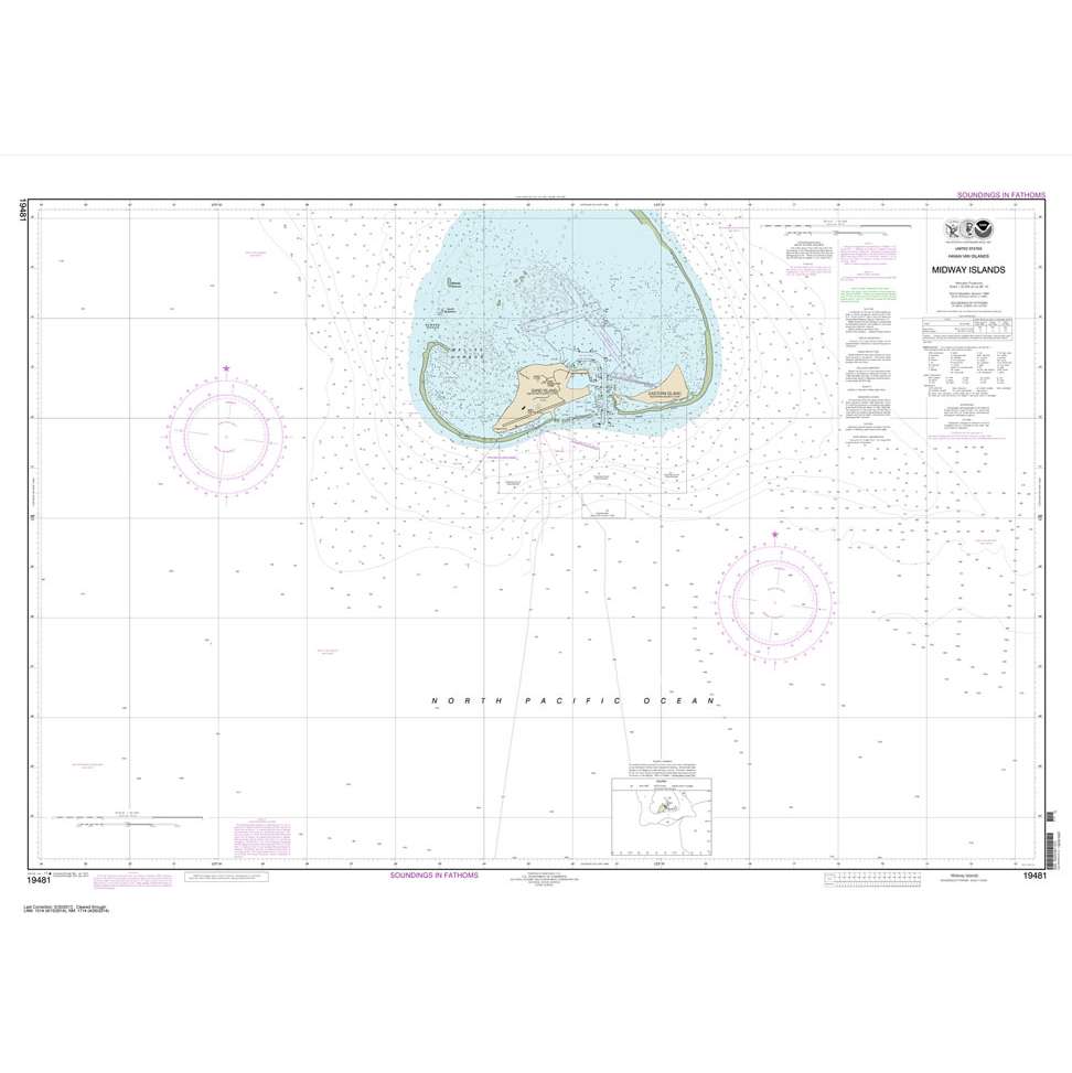 NOAA Chart 19481: Hawai'ian Islands Midway Islands - Life Raft Professionals