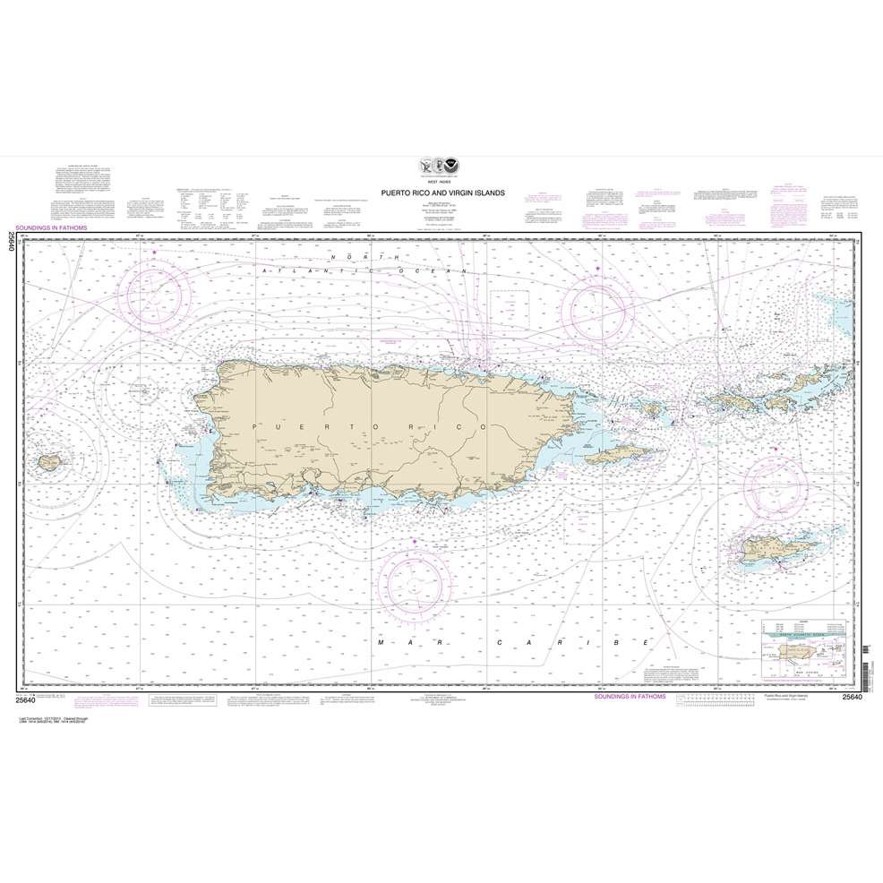 NOAA Chart 25640: Puerto Rico and Virgin Islands - Life Raft Professionals