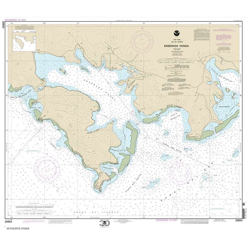 NOAA Chart 25654: Ensenada Honda - Life Raft Professionals