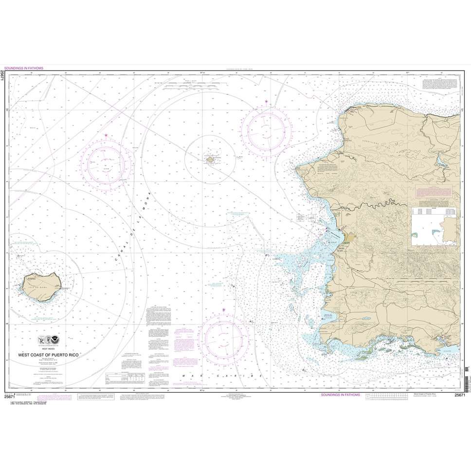 NOAA Chart 25671: West Coast of Puerto Rico - Life Raft Professionals