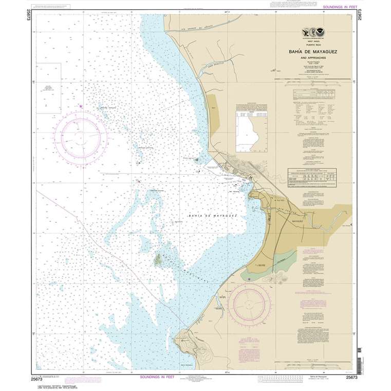 NOAA Chart 25673: Bahia de Mayaguez and approaches - Life Raft Professionals