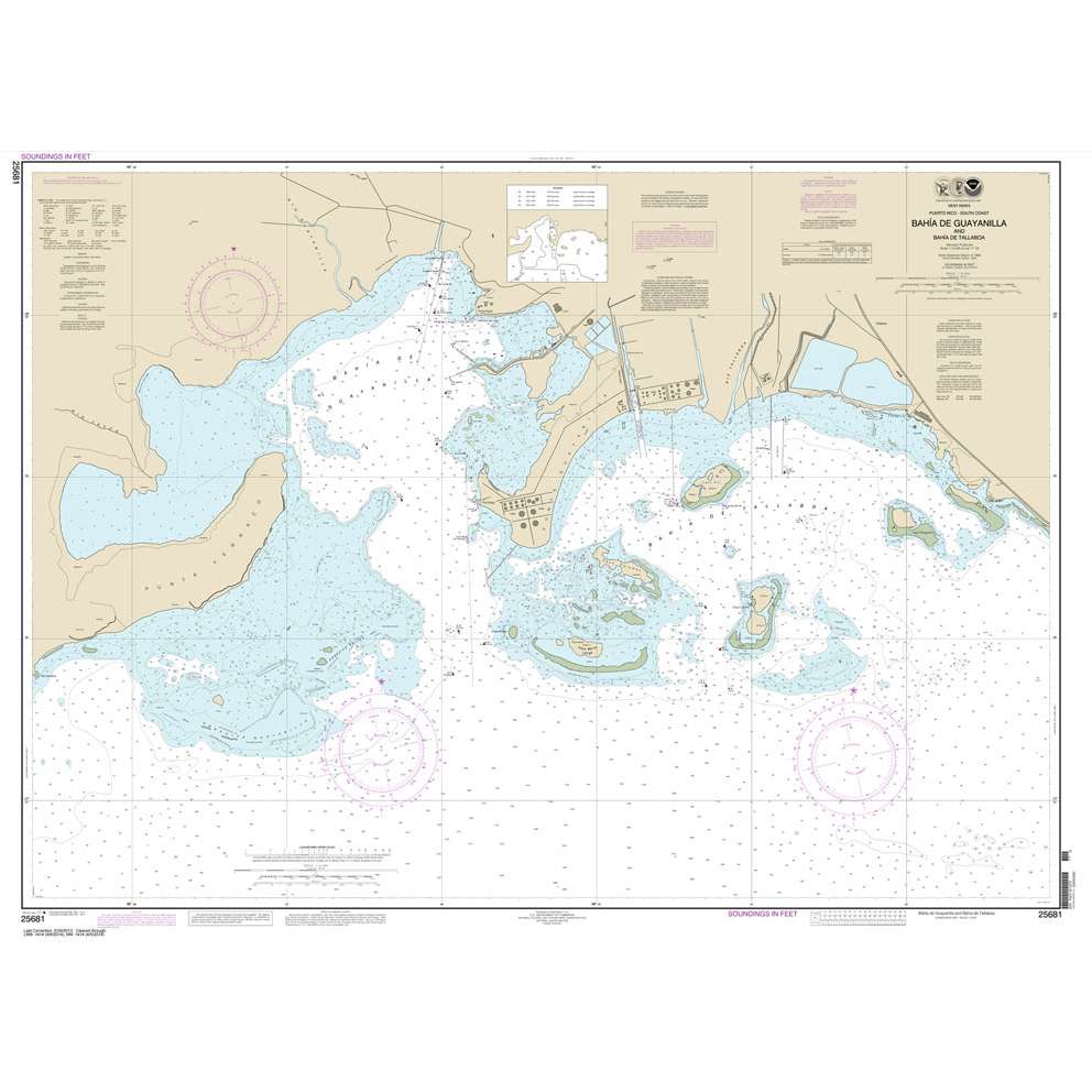 NOAA Chart 25681: Bahia de Guayanilla and Bahia de Tallaboa - Life Raft Professionals