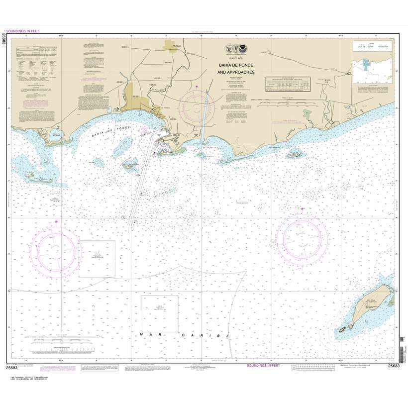 NOAA Chart 25683: Bahia de Ponce and Approaches - Life Raft Professionals