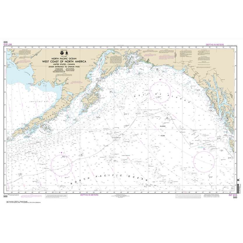 NOAA Chart 500: West Coast Of North America Dixon Ent To Unimak Pass - Life Raft Professionals