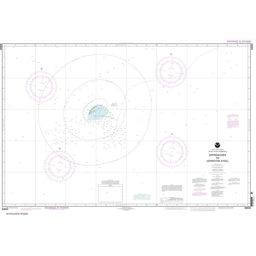 NOAA Chart 83633: United States Possession Approaches to Johnston Atoll - Life Raft Professionals