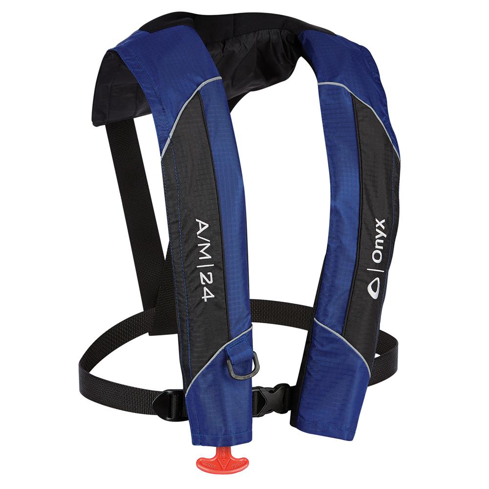 Onyx A/M-24 Automatic/Manual Inflatable PFD Life Jacket - Blue [132000-500-004-15] - Life Raft Professionals