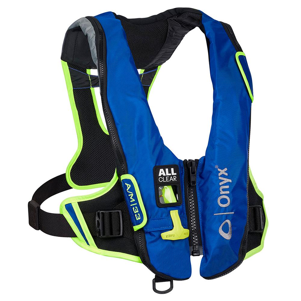 Onyx Impulse A/M-33 All Clear Auto/Manual Inflatable Life Jacket - Blue [132800-500-004-21] - Life Raft Professionals