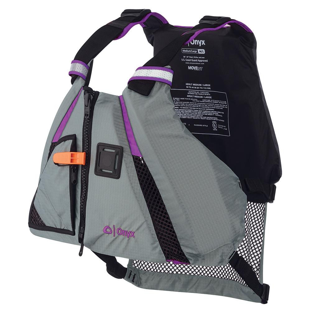 Onyx MoveVent Dynamic Paddle Sports Vest - Purple/Grey - XS/Small [122200-600-020-18] - Life Raft Professionals