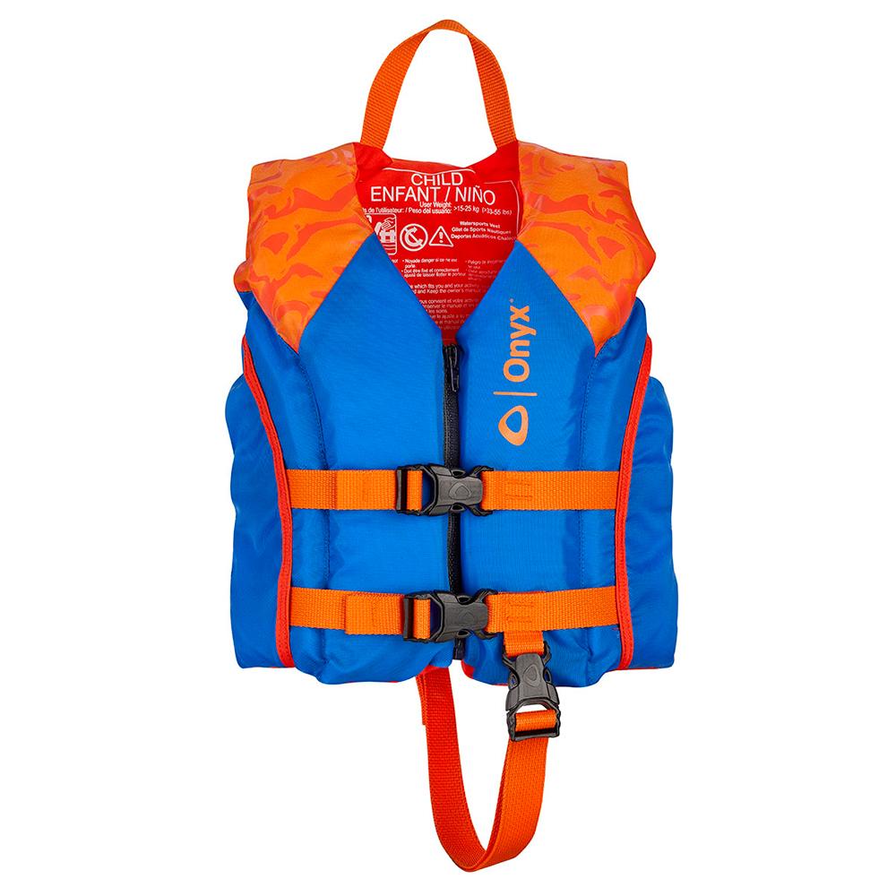 Onyx Shoal All Adventure Child Paddle Water Sports Life Jacket - Orange [121000-200-001-21] - Life Raft Professionals