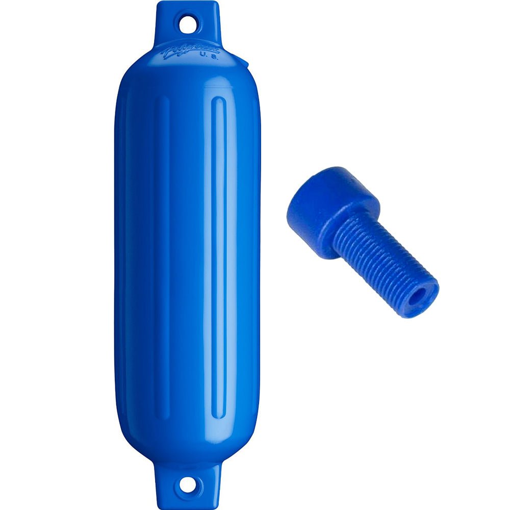 Polyform G-3 Twin Eye Fender 5.5" x 19" - Blue w/Adapter - Life Raft Professionals
