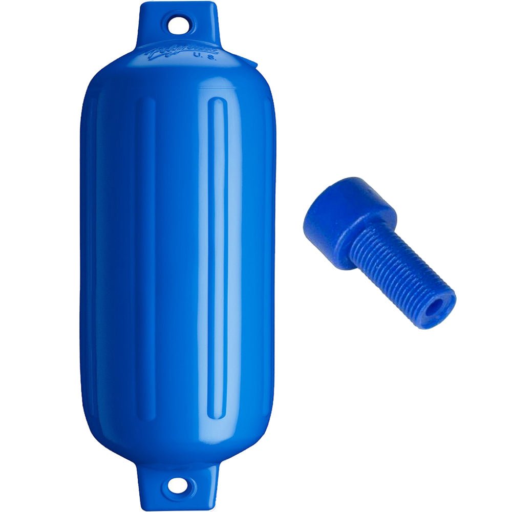 Polyform G-5 Twin Eye Fender 8.8" x 26.8" - Blue w/Adapter - Life Raft Professionals