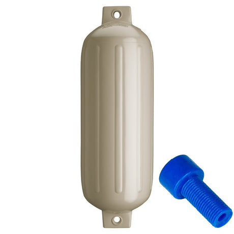 Polyform G-5 Twin Eye Fender 8.8" x 26.8" - Sand w/Adapter - Life Raft Professionals
