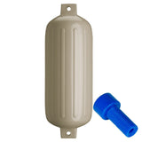 Polyform G-6 Twin Eye Fender 11" x 30" - Sand w/Adapter - Life Raft Professionals