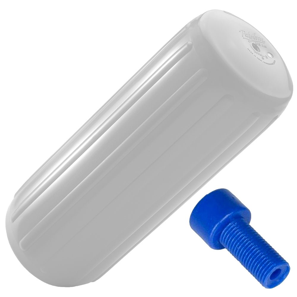 Polyform HTM-1 Fender 6.3" x 15.5" - White w/Adapter - Life Raft Professionals