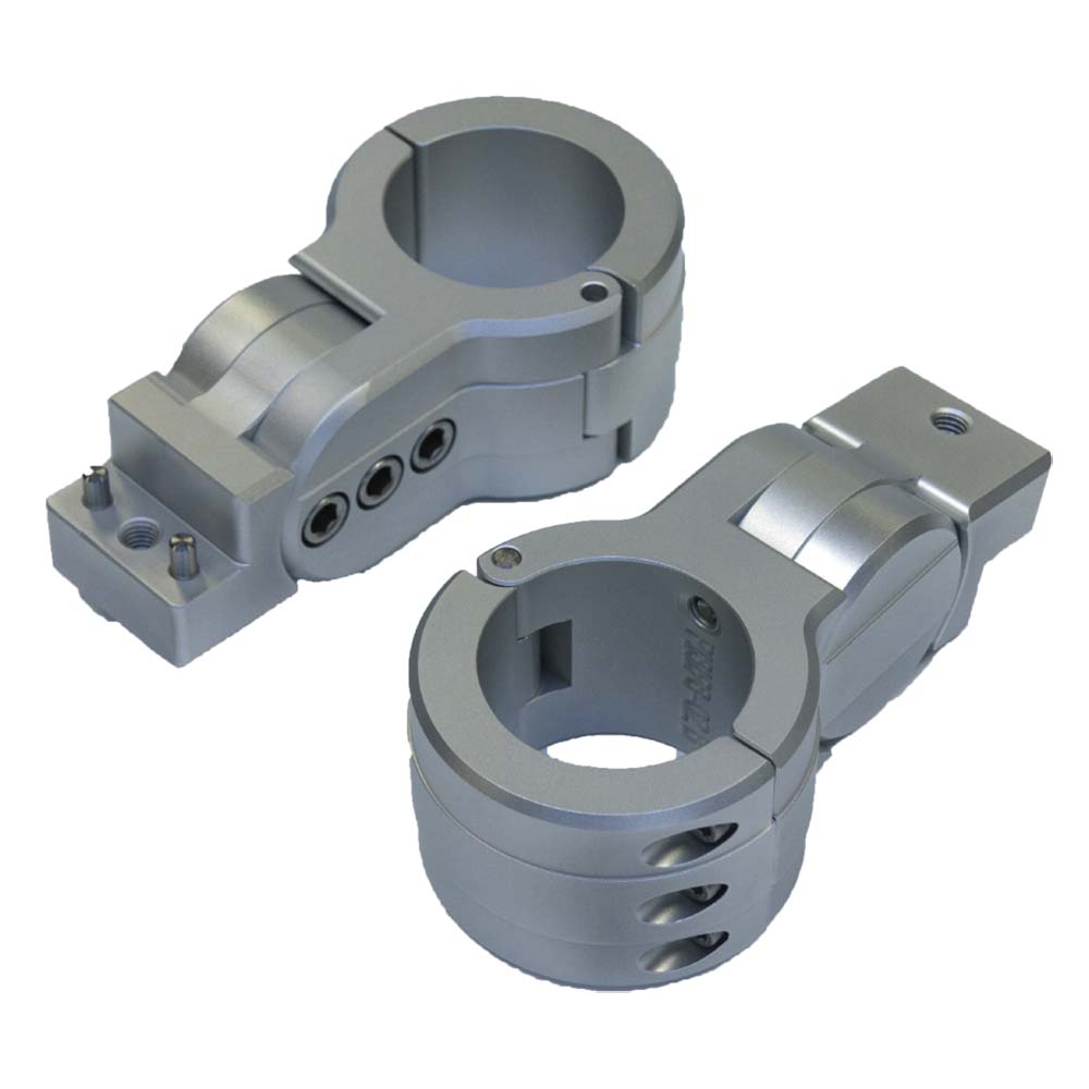 PTM Edge Board Rack Mounts - 2.38" Pipe Clamp - Titanium Grey - Life Raft Professionals