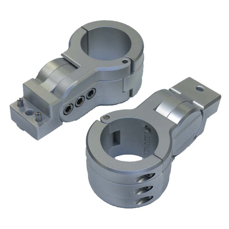 PTM Edge Board Rack Mounts - 2.38" Pipe Clamp - Titanium Grey - Life Raft Professionals