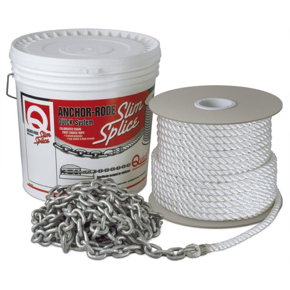 Quick Anchor Rode 30' of 7mm Chain and 170' of 1/2" Rope - Life Raft Professionals
