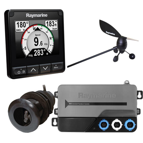 Raymarine i70s System Pack w/Color Instrument Wind, DST Transducers, iTC-5, 3M Backbone, T-Piece, Power 2 Backbone Terminators [T70216] - Life Raft Professionals